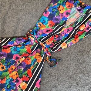 Yumi Kim Soho Mixer Stripe & Floral Dress XS